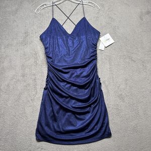 By & By Dress Silver Form Fitting Medium Brand NWT